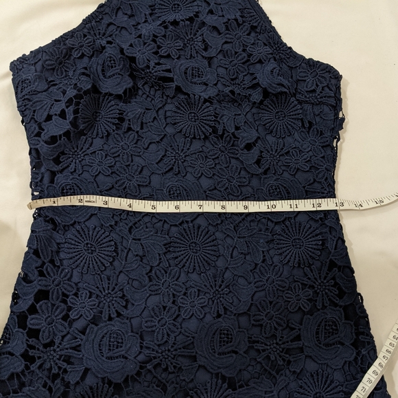Lulu's Love Poem Blue Guipure Lace Mini Dress - Picture 8 of 12